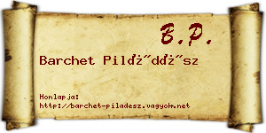 Barchet Piládész névjegykártya